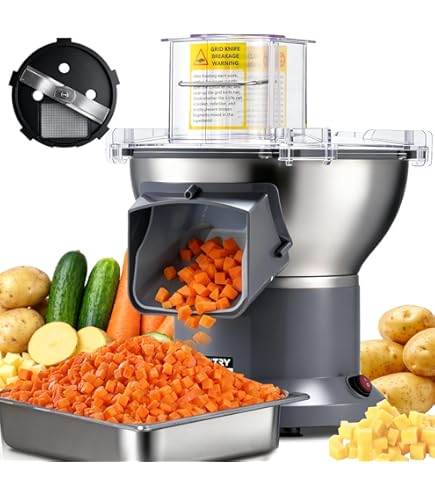 Amazon | JIAWANSHUN 電動野菜カッター 野菜スライサー 角切り 千切り